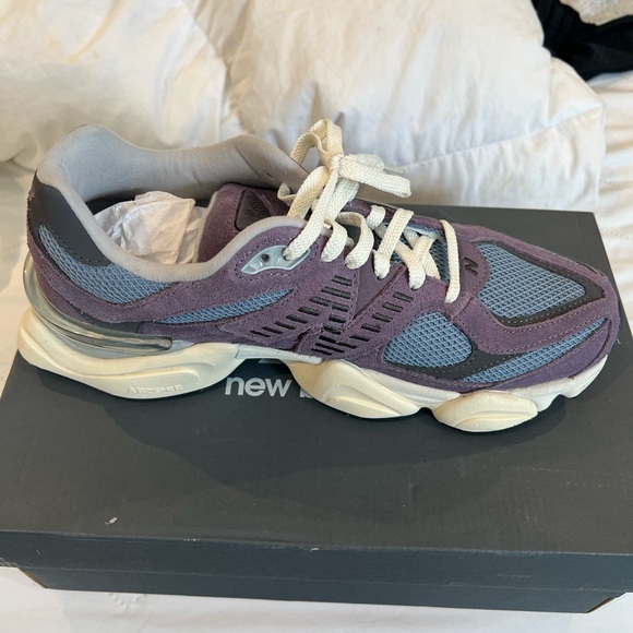 New Balance Plum and Gray Athletic Shoes - Picture 2 of 3